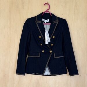 NWT Veronica Beard Miller Dickey Blazer with Gold Buttons. Size 2